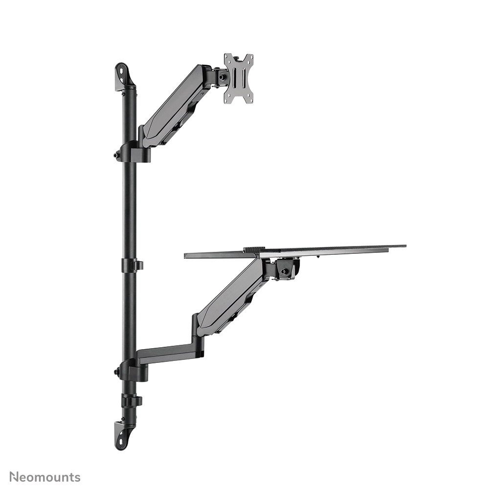 Neomounts WL90-325BL1 Station de travail assis-debout - mural - 17-32" - ressort à gaz
